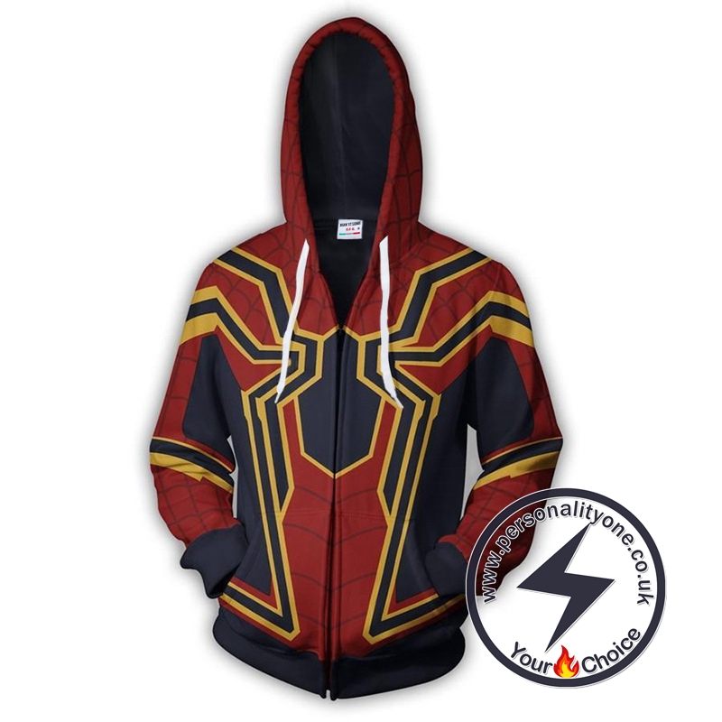 Spiderman Homecoming Iron Spider Zip Up Hoodie Jacket